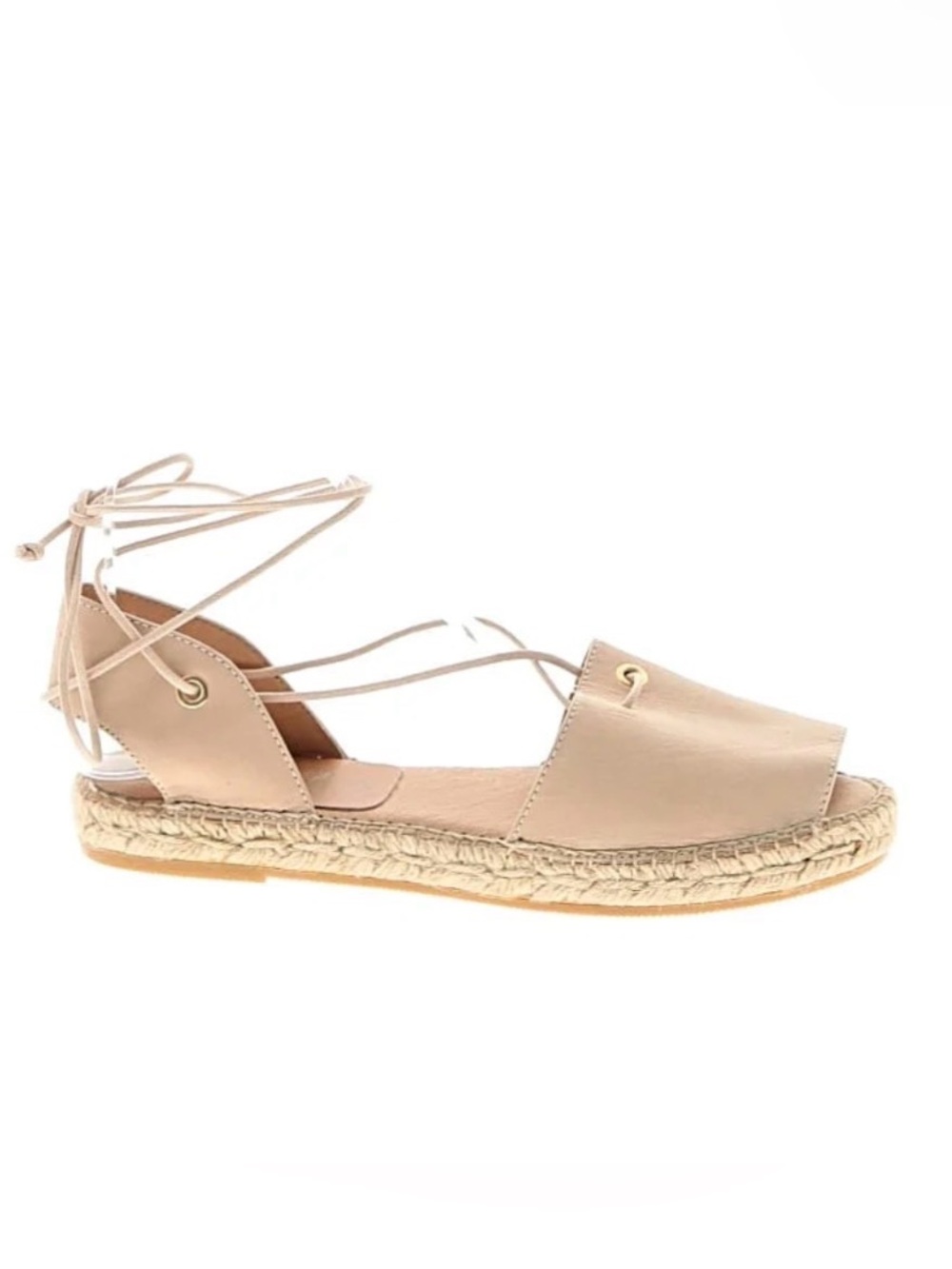 Kanna Women's Lace-Up Espadrille Sandal in Nude 7.5